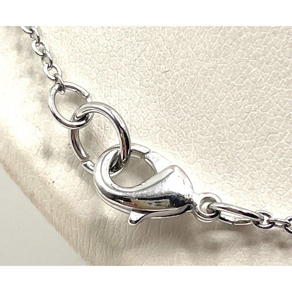 Silver Cursive Initial G Letter Made With Swarovski Crystals Pendant - Picture 6 of 6